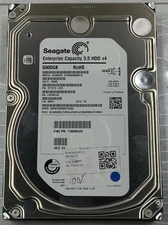Seagate 6TB Enterprise 3.5 Inch HDD 7200 RPM SAS 12Gb/s 128MB ST6000NM0014 100%
