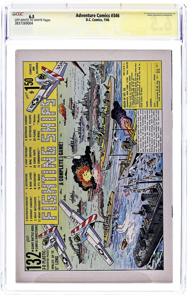 Adventure Comics #346 CGC 6.5 SS Shooter 1966 3837269004 - Image 2 of 2