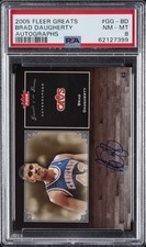 2005 FLEER GREATS OF THE GAME AUTOS #GG-BD BRAD DAUGHERTY PSA 8 AUTO