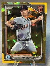 🔥⚾️CARSON WHISENHUNT 2024 Bowman Sapphire Gold Sapphire 1st /50 #GIANTS!!!⚾️🔥