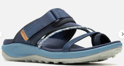 Merrell Terran4 Post Wrap Sea Blue Sandal Slide w/ Toe Loop Womens size 6 NEW!!!