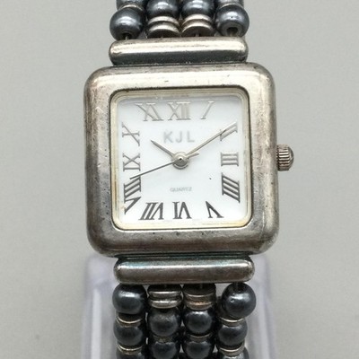 Vintage Kenneth Jay Lane Womens Watch 22mm White Dial Faux Pearl New Battery Vintage Kenneth Jay Lane Womens Watch 22mm White Dial Faux  main image 4