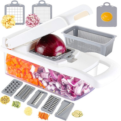 Vegetable Chopper Onion Cutter, 12 in 1 Professional Mandoline Slicer for Kitche