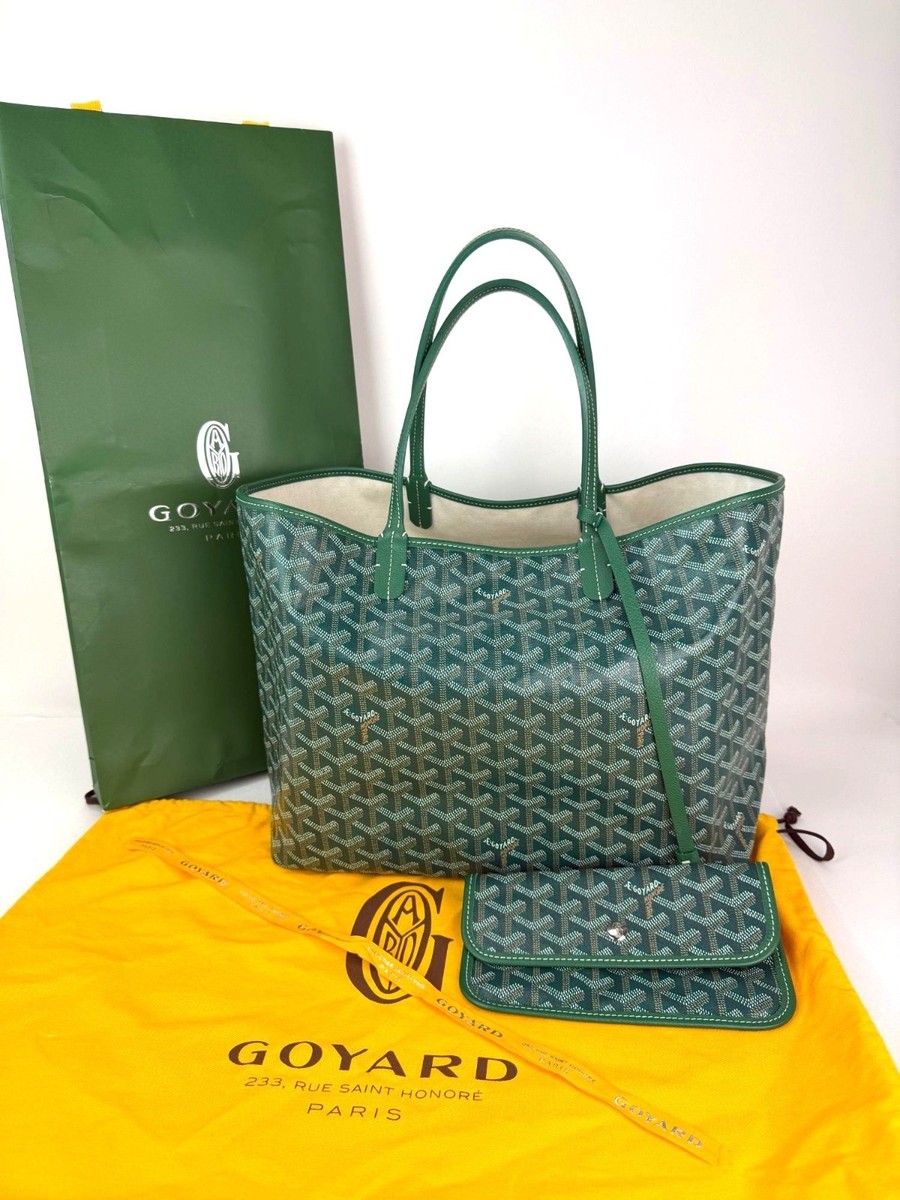 Goyard 170周年限定版Saint Louis PM  灰緑色 Goyard Canopee Green Goyardine Canvas And Chevroches Calfskin