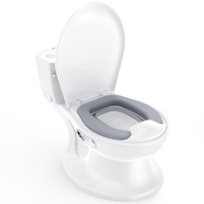 2-in-1 Realistic Toddler Baby Potty Training Toilet with PVC Seat, Removable