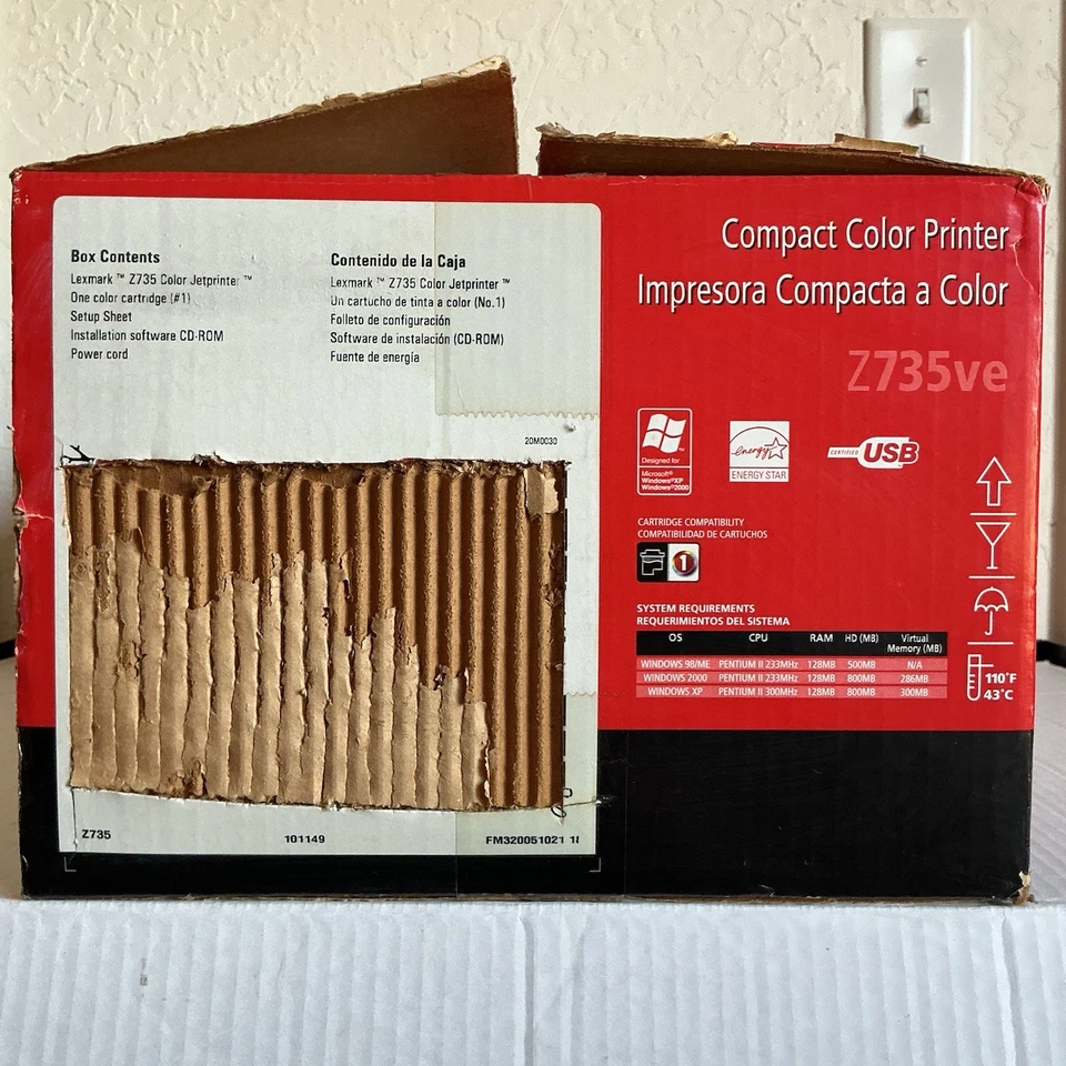 Lexmark Printer Color Jetprinter Compact Z735VE Z735 2005 NEW NOS - Image 4 of 4