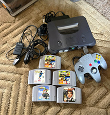 Nintendo 64 Grey Console Bundle w/ Controller HDMI Cables & 5 Games