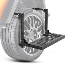 Nilight Folding Tire Step for Truck SUV RV, Adjustable 10–14" Non-Slip Steel