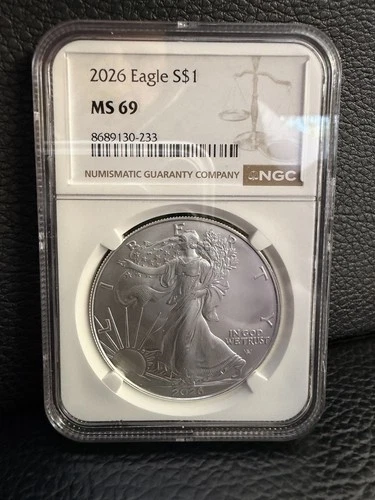 2026 American Silver Eagle NGC MS69 – 1 oz .999 Fine Silver BU