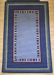 Pottery Barn Kids Hudson Rug Blue Multi Color