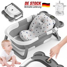 Faltbare Baby Badewanne Babywanne + Kissen Antirutsch Babybadewanne 67x42x21cm