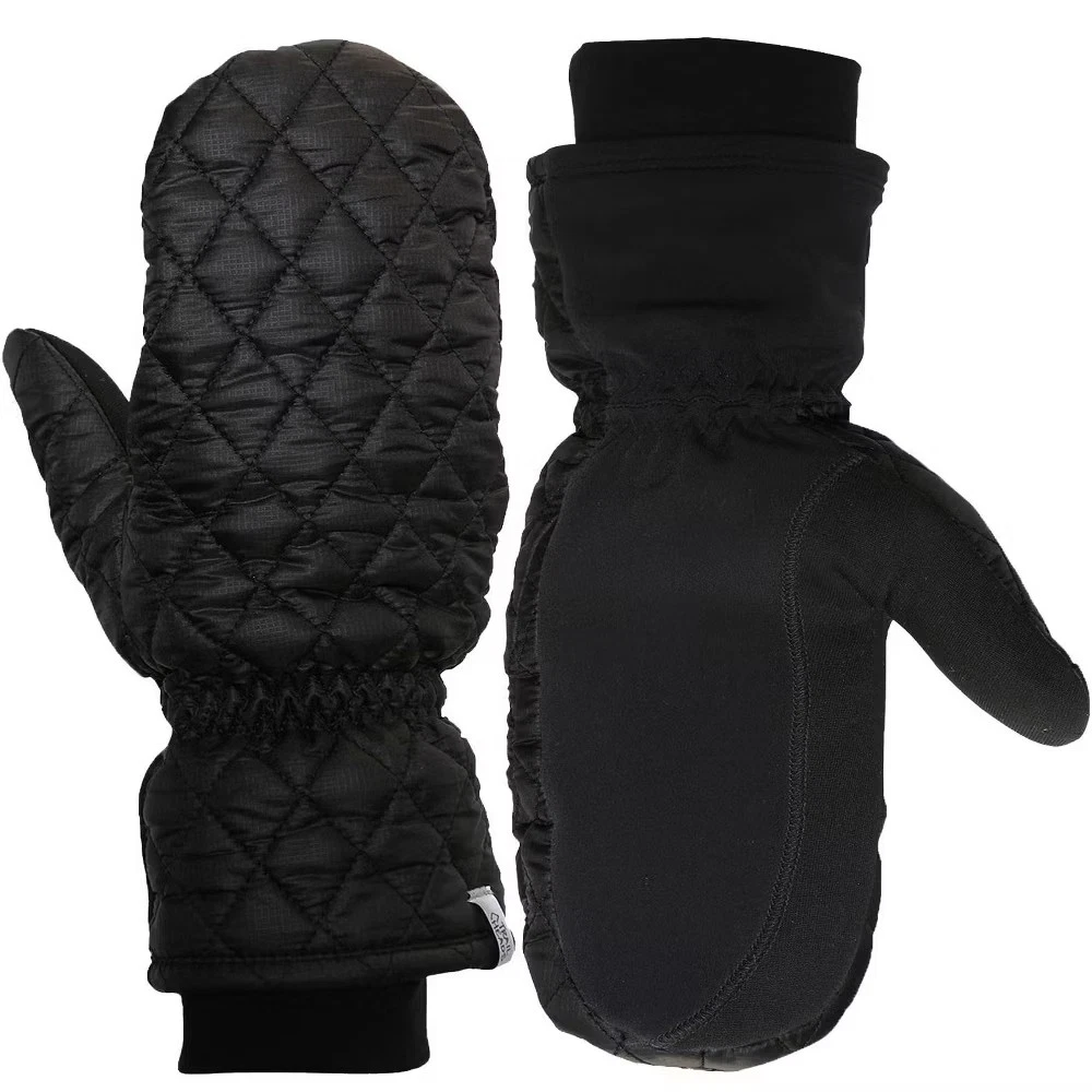 TrailHeads Touchscreen Quilted Running Mittens for Women - Insulated Hand