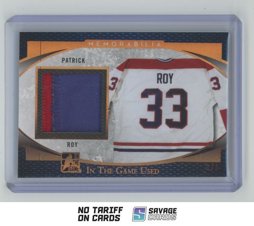 2017-18 Leaf In The Game Used Game-Used Patch Patrick Roy #GUP-33 Montreal