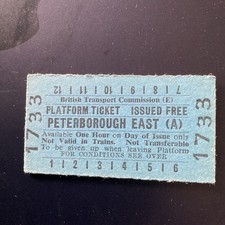 PLATFORM  TICKET  (  peterborough. East. A.   1733.   )