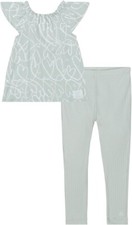 Calvin Klein Girls 2 Pieces Tunic Legging Set Size 7 8/10 12