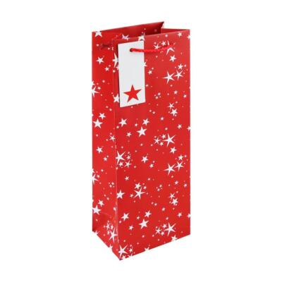 Pack of 12 Tcf Stars Red Bottle Size Christmas Gift Bags UK