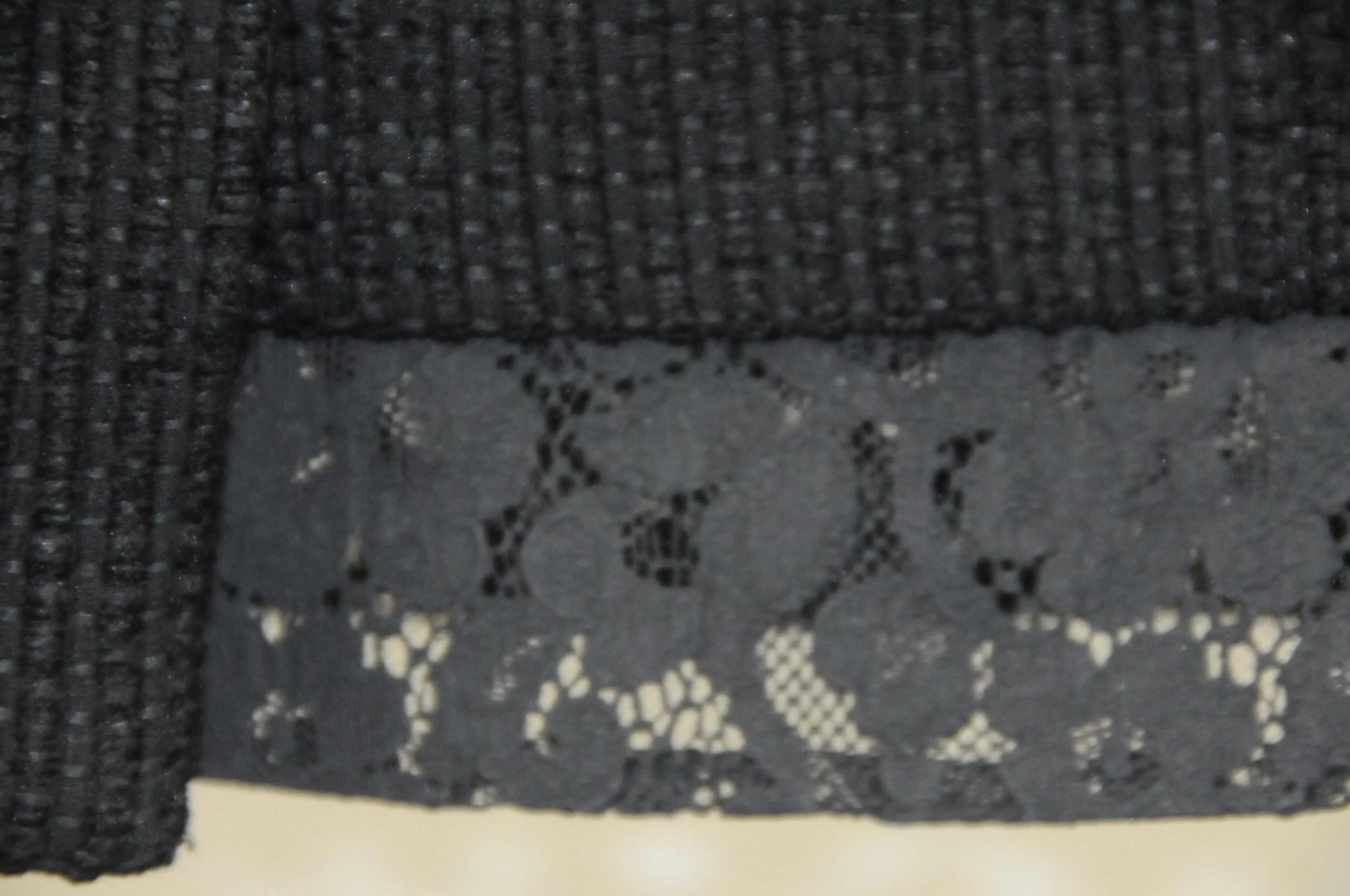 Giacca in pizzo in tweed $8050 15P nuova CHANEL RUNWAY NERA cotone + gonna tuta 36 38