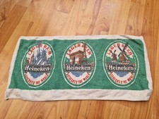 RARE VINTAGE Heineken Bar Bier Handtuch Breweriana