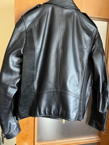 3500 USD Luxury authentic Dsquared2 Leather Jacket, made in Italy, s 48 - Picture 5 of 14
