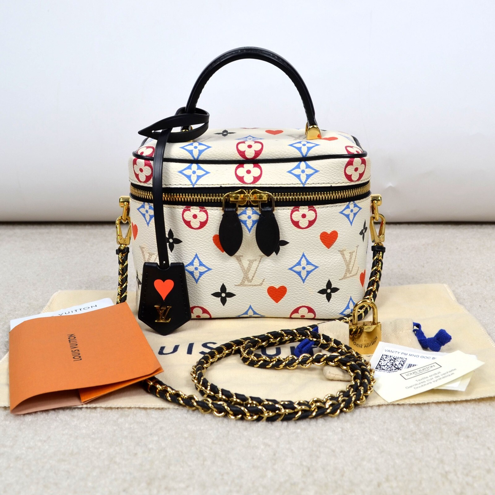 Louis Vuitton Vanity PM Game On White Multi Monogram Crossbody Bag Purse