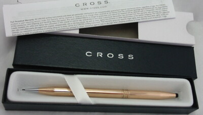 SALE! Cross Ladies 14k Rose GF Century Etched Pencil+Purse 150305 USA MINT 
