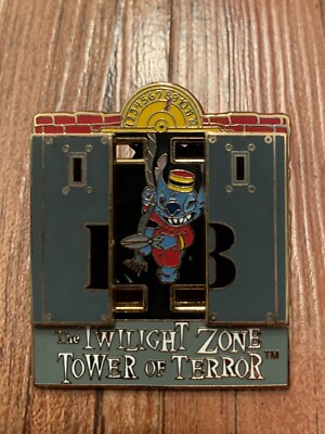 Disney Tower Of Terror The Twilight Zone Bell Boy Stitch Elevator sliding Pin