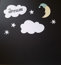 1 new "Dream theme" baby boy for greeting card die cuts scrapbook die cut