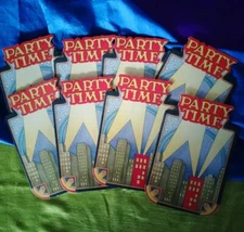 Lot of 8 Vintage 1975 Spotlight & City Scape Party Invitations Amer Greetings Co