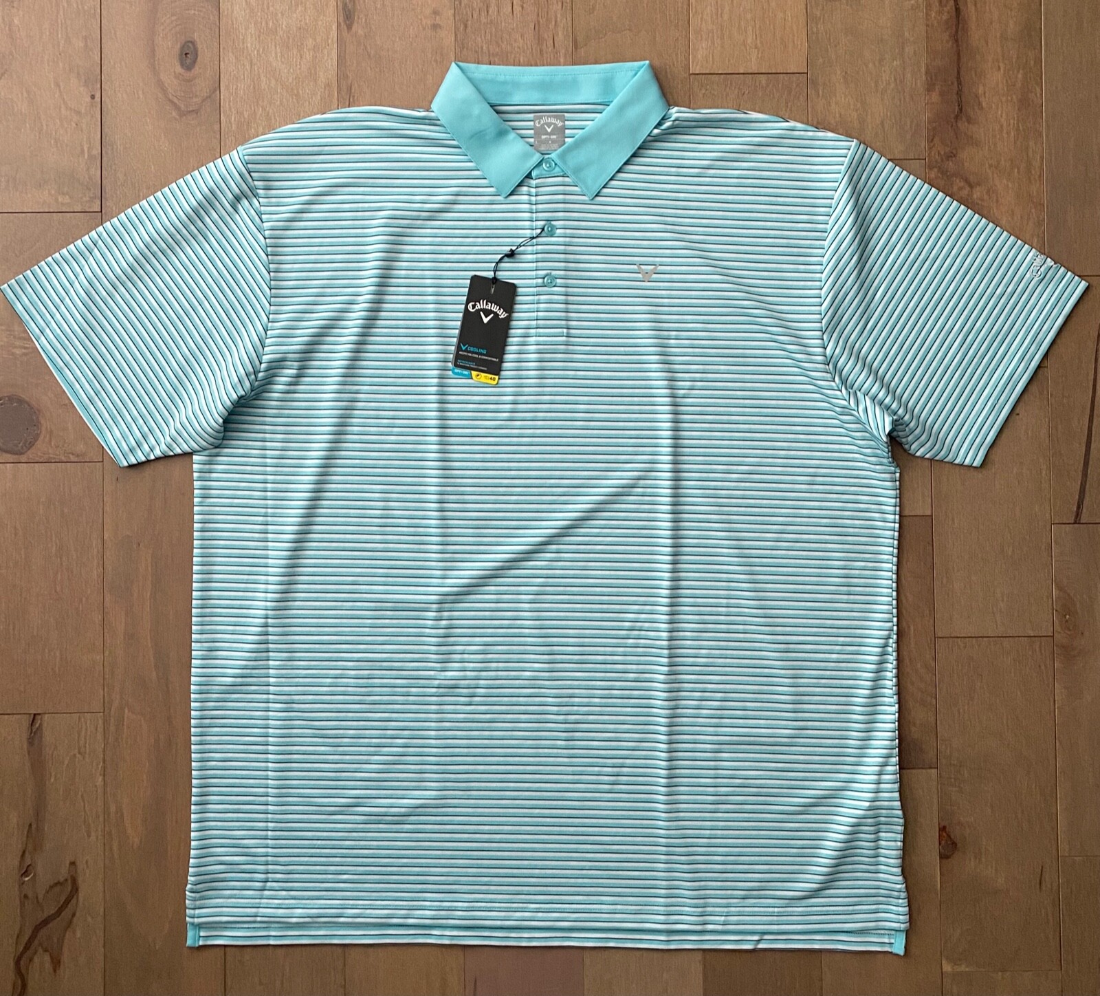 Callaway OptiDri Cooling Petit Four White Stripe Nwt Golf Shirt XLT eBay