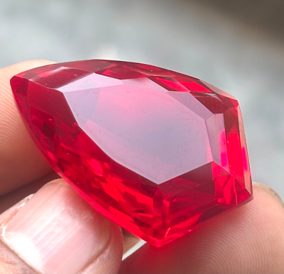 #ad Natural 72 Ct Certified For pendant Blood Red Ruby Flawless Fancy Cut BIG SIZE $32.99