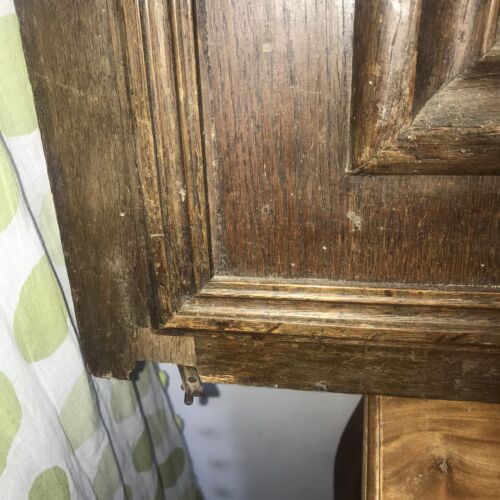 Französische antike geschnitzte Paneeltür massiv Nussbaum Holz Urne Meerestiere 25 Zoll x 25 Zoll - Bild 10 von 14