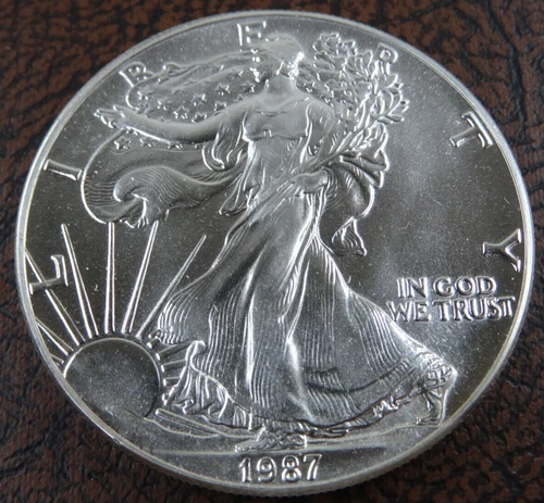 1987 American Silver Eagle Uncirculated 1 Troy Ounce .999 Fine