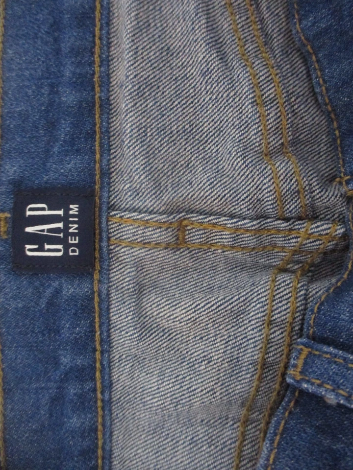 Falda vaquera Gap talla 27 cintura hasta la rodilla elástica Foto 3 de 4