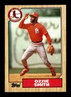 1987 Topps #749 Ozzie Smith St. Louis Cardinals Baseball Card HOF