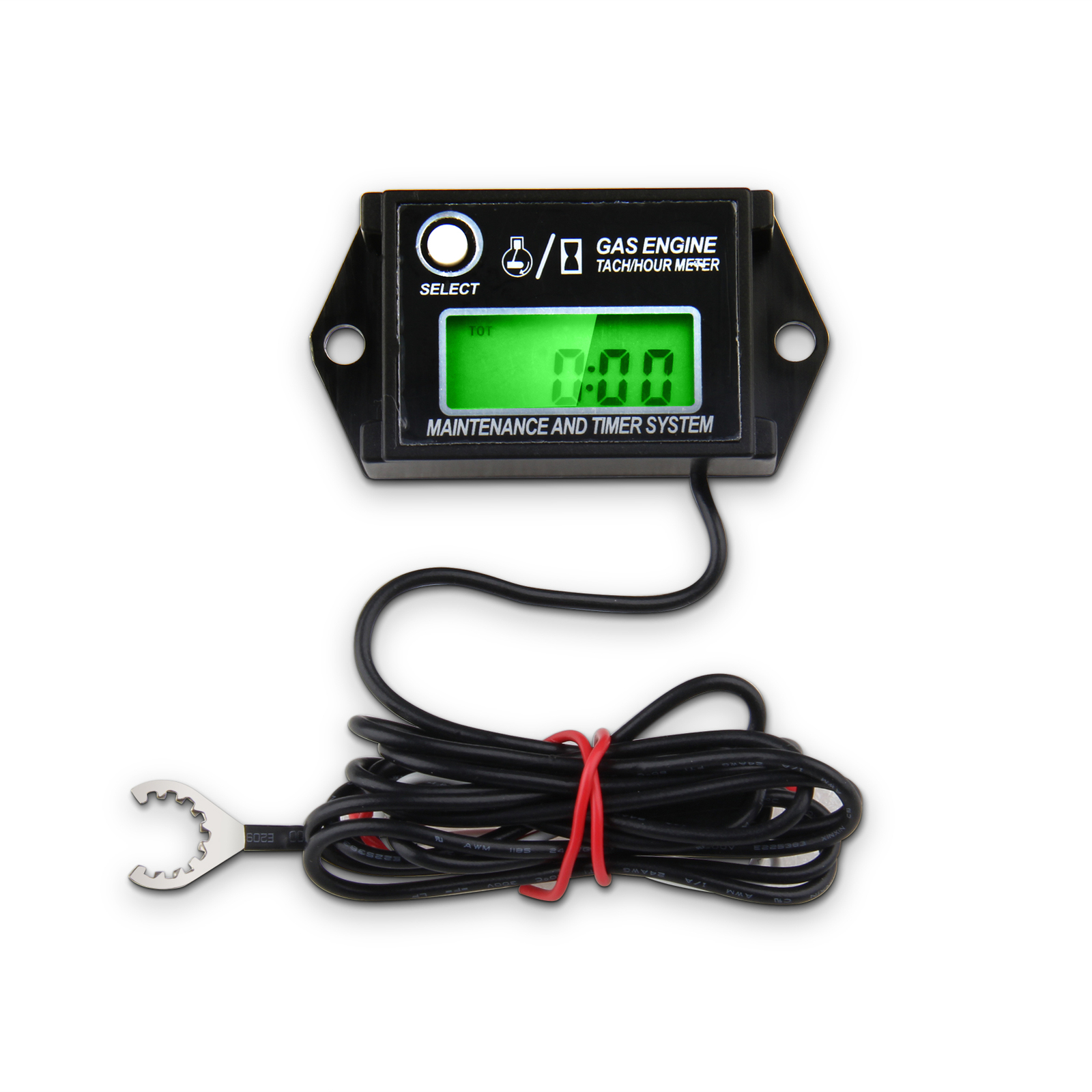 Tiny Digital Tach Hour Meter RPM Tachometer Counter for Motor Bike Go ...