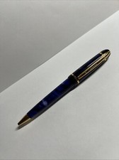 Waterman Phileas Ballpoint Ball Point Pen Marble Blue & Gold Trim.