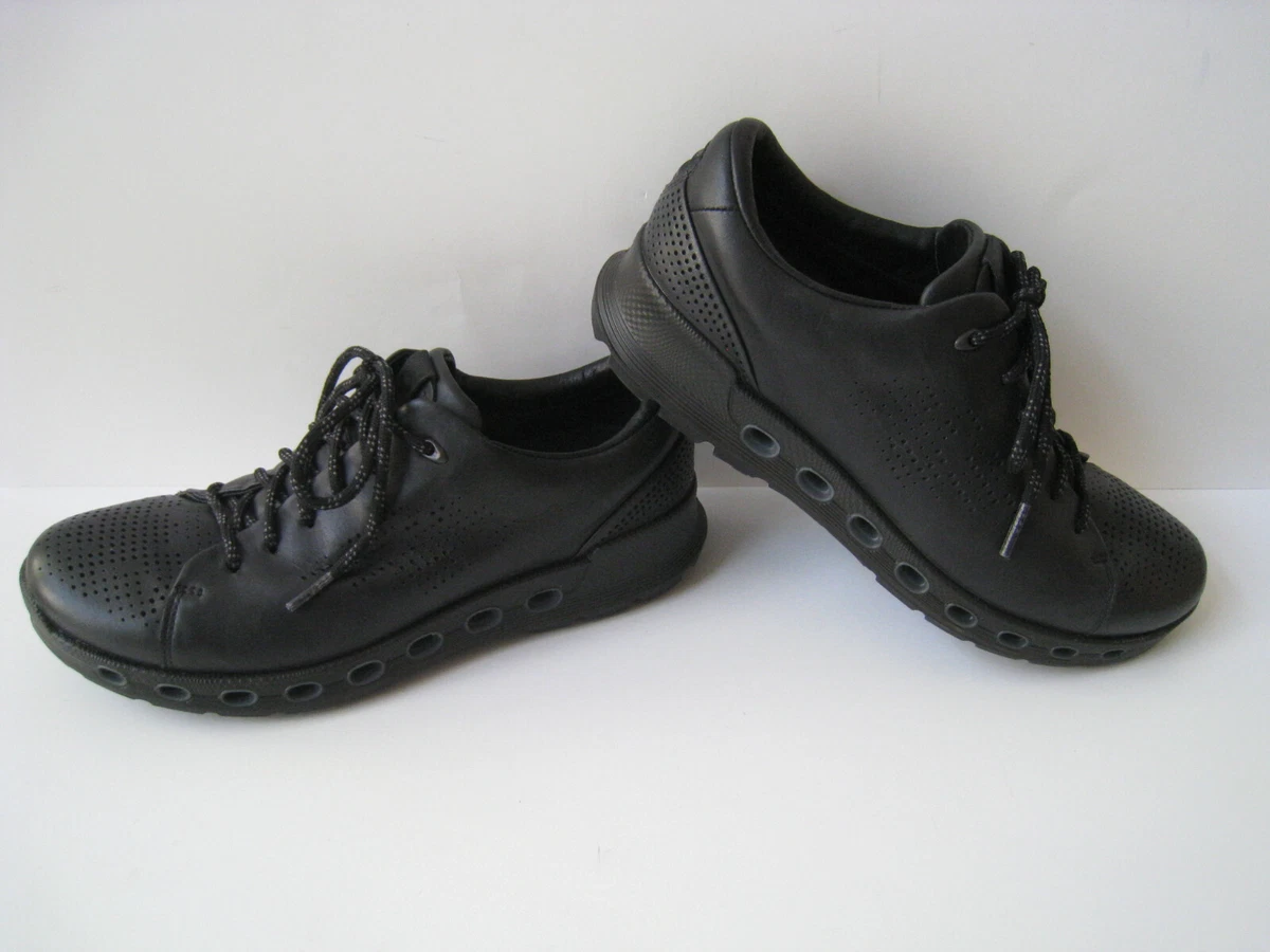 Ecco Mens Gore-Tex Surround Leather Black Sneaker Athletic Shoes