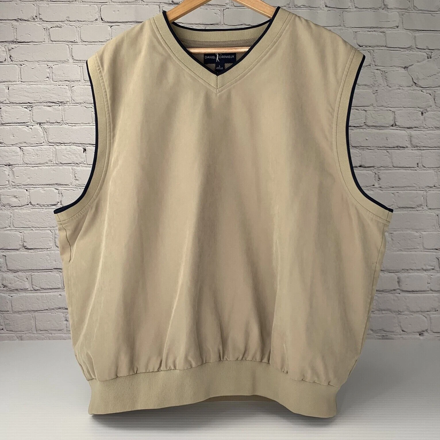 VETEMENTS Daniel Cremieux Gilet Uomo Grande Golf Giacca Senza Maniche Tasca V Maglia Foderata Core