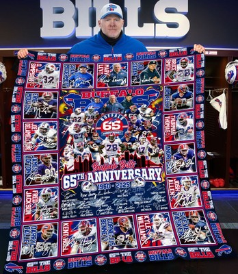 The Bills 65th Anniversary 1960-2025-Fleece Blanket size Queen (60x70 inches)