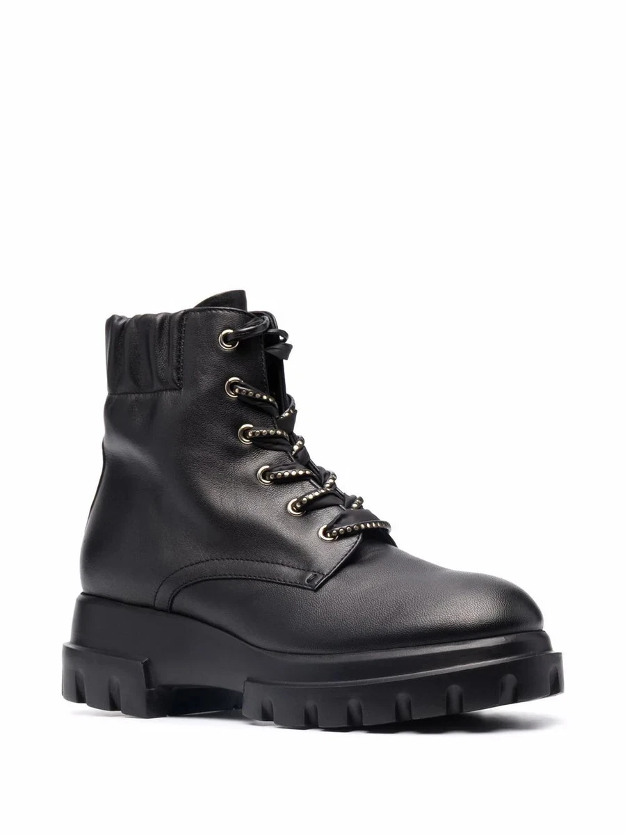 600 AGL Maxine Lux lace up boots STUDS MILITARY PLATFORMBLACK 41