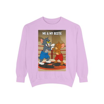 Tom & Jerry Me & My Bestie Unisex Garment-Dyed Sweatshirt