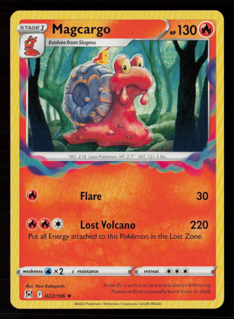 Magcargo SWSH11: Lost Origin #022/196 Rare Pokemon Card