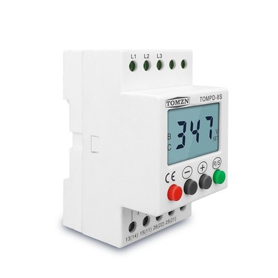 3-Phase DIN Rail Voltage Relay, Adjustable Undervoltage Protection,7689-