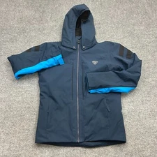 Rossignol Boys Ski Jacket Size 14 Blue Hooded Full Zip Snow