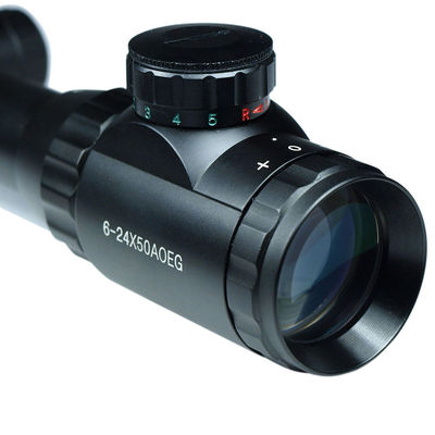 6 24x50 AOE Tactical Red Green Dot Illuminated Crosshair Sniper Scope Military Army Shotgun Reticle Optics