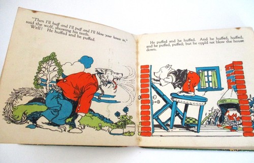 Die drei kleinen Schweine Illustrationen von Tony Brice Vintage Rand McNally 1941 - Bild 9 von 10