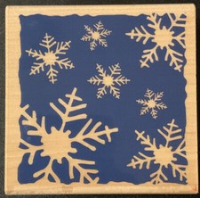 Rubber Stampede Reversed Snowflake Rubber Stamp 3445H