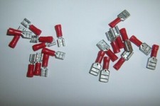20 Vinyl Female Aftermarket Speaker Wire Connectors Terminals Red 22-18 AWG Ga