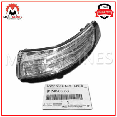 81740-05050 GENUINE OEM SIDE TURN SIGNAL LAMP ASSY, LH 8174005050