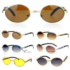 SA106 Retro Art Nouveau Vintage Style Small Oval Metal Frame Sunglasses